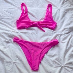 Zaful neon pink bikini
